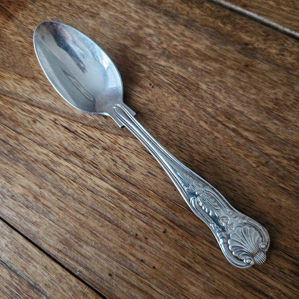 Antique US Navy USN Silver Plate Spoon With Anchor Insignia American Silver Co